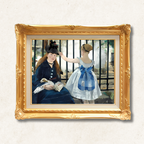 Manet "The Railway" Hand-Painted Oil Reproduction | Framed Canvas