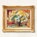 Renoir "Chrysanthemums" Hand-Painted Oil Reproduction | Framed Canvas