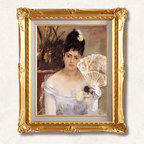 At the Ball (Au Bal) — Berthe Morisot | 1875 Impressionist Masterpiece | Hand-Painted Oil Reproduction | Framed - Galerie Eclat
