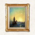 View of the Maiden's Tower, Constantinople — Ivan Aivazovsky | Romantic Marine Painting Masterpiece | Hand-Painted Oil Reproduction | Framed - Galerie Eclat