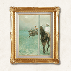 Jockeys before the Race — Edgar Degas | c.1878–79 Impressionist Masterpiece | Hand-Painted Oil Reproduction | Framed - Galerie Eclat