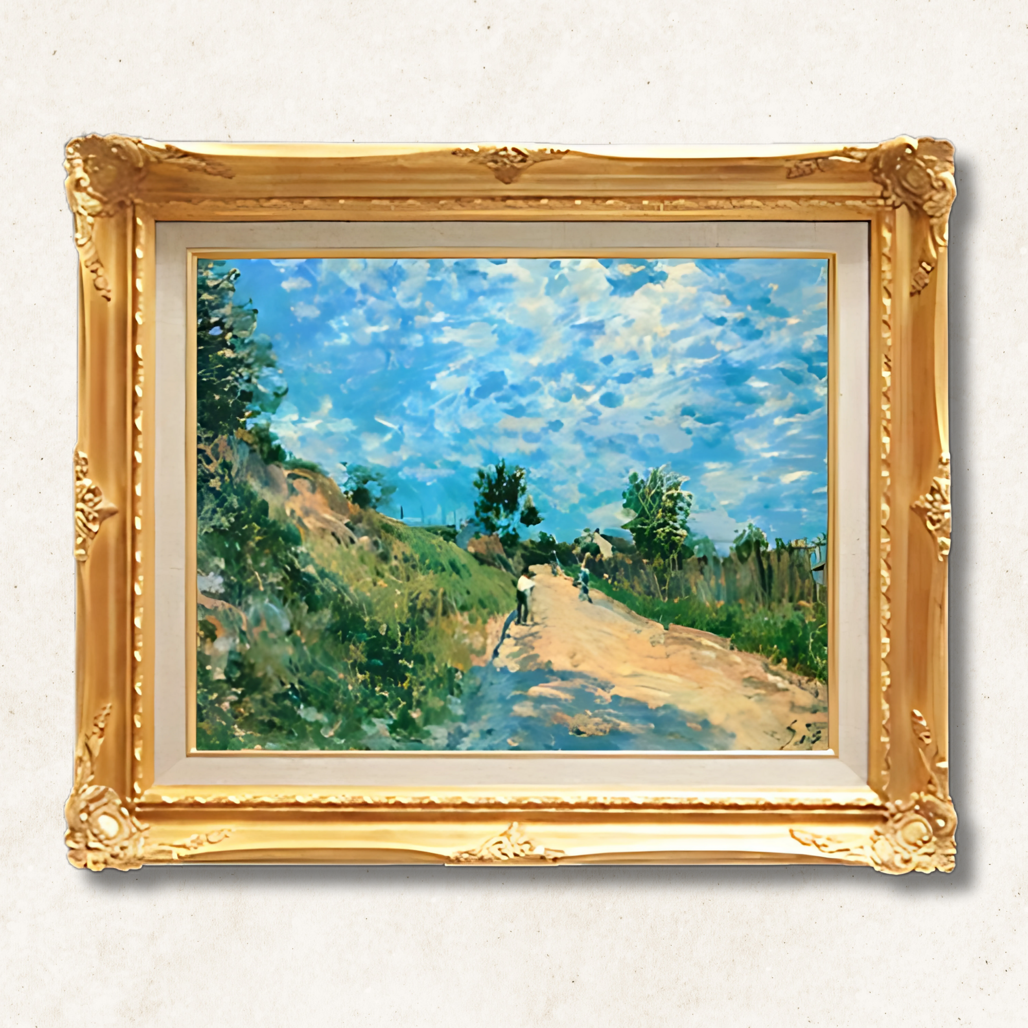 Alfred Sisley – Uphill Road in Sunshine | Framed Canvas