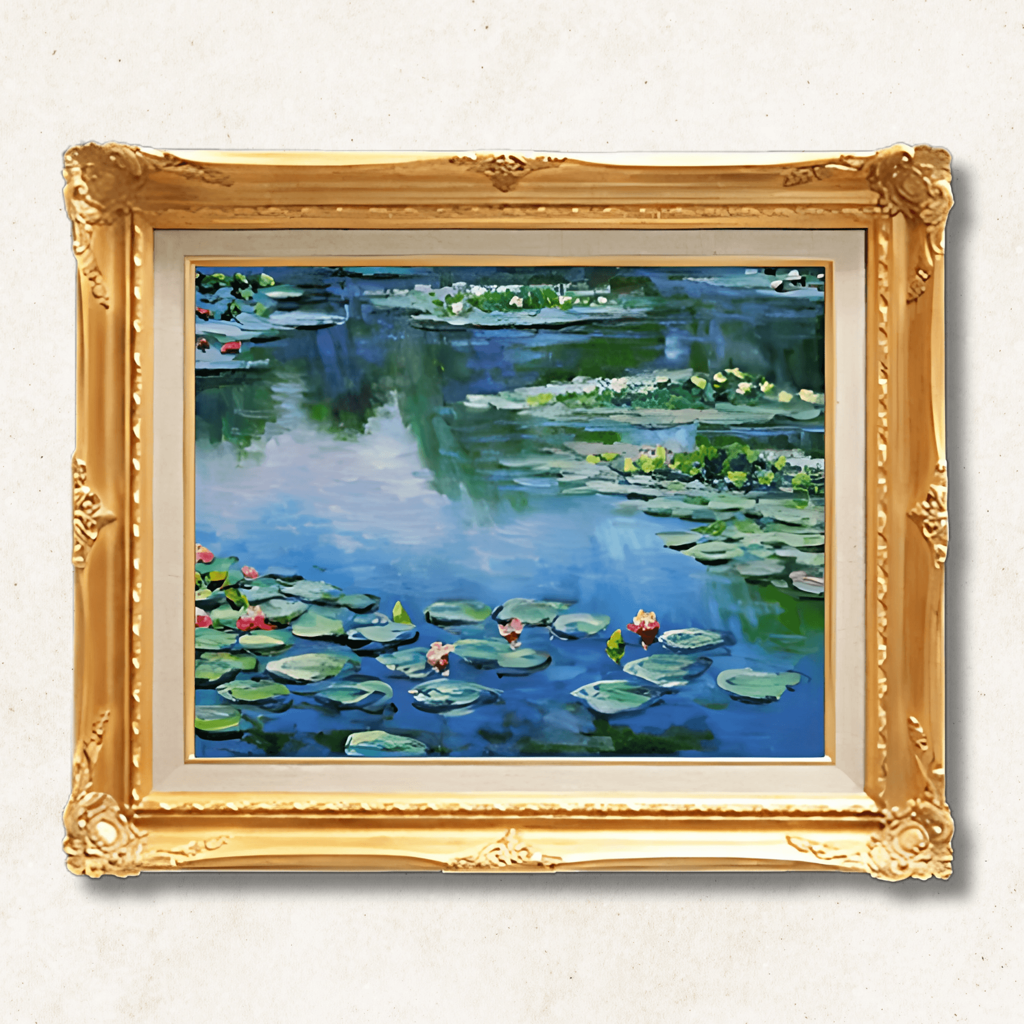Water Lilies — Claude Monet | The Iconic Impressionist Masterpiece | Hand-Painted Oil Reproduction | Framed - Galerie Eclat