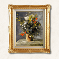 Flowers in a Vase — Pierre-Auguste Renoir | c.1866 Impressionist Wildflower Masterpiece | Hand-Painted Oil Reproduction | Framed - Galerie Eclat
