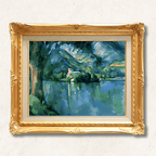 The Lake of Annecy — Paul Cézanne | 1896 Post-Impressionist Masterpiece | Hand-Painted Oil Reproduction | Framed - Galerie Eclat