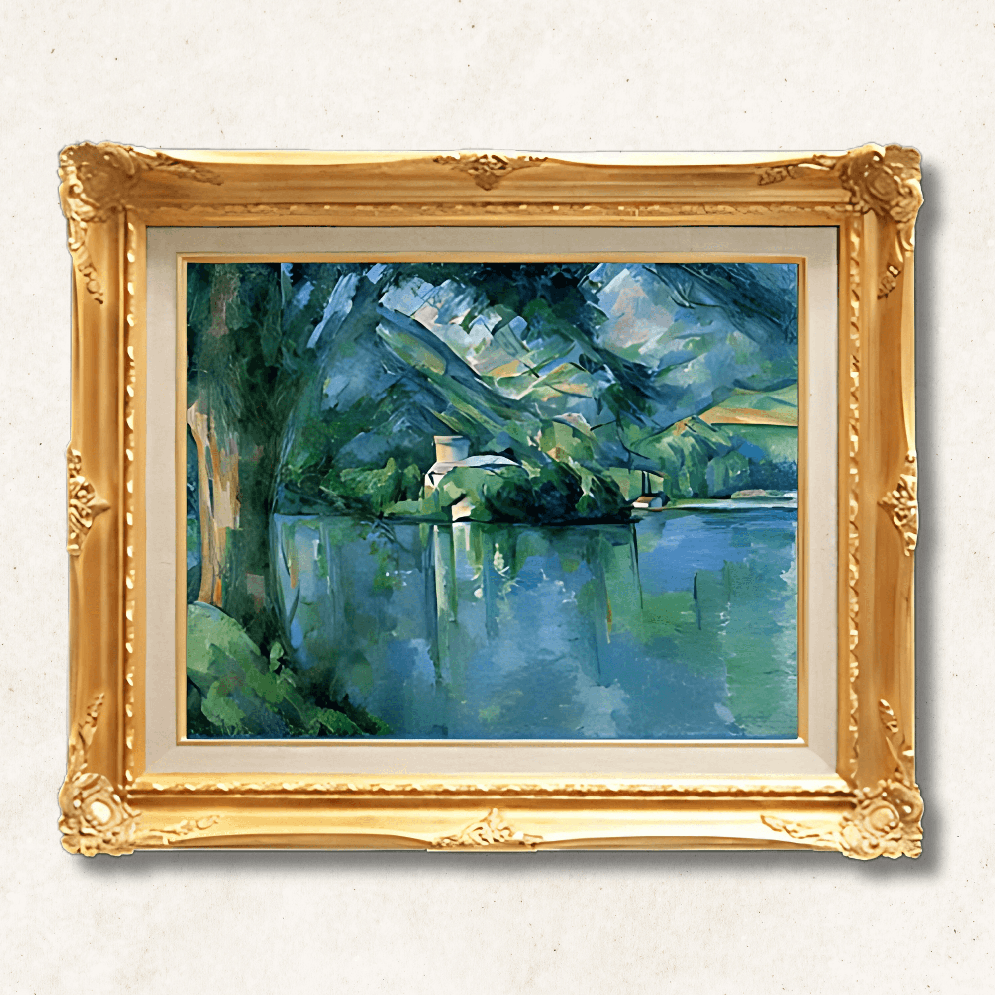 The Lake of Annecy — Paul Cézanne | 1896 Post-Impressionist Masterpiece | Hand-Painted Oil Reproduction | Framed - Galerie Eclat
