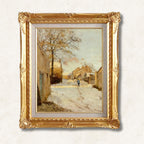 Alfred Sisley <br>- Village Winter Landscape - Galerie Eclat Art