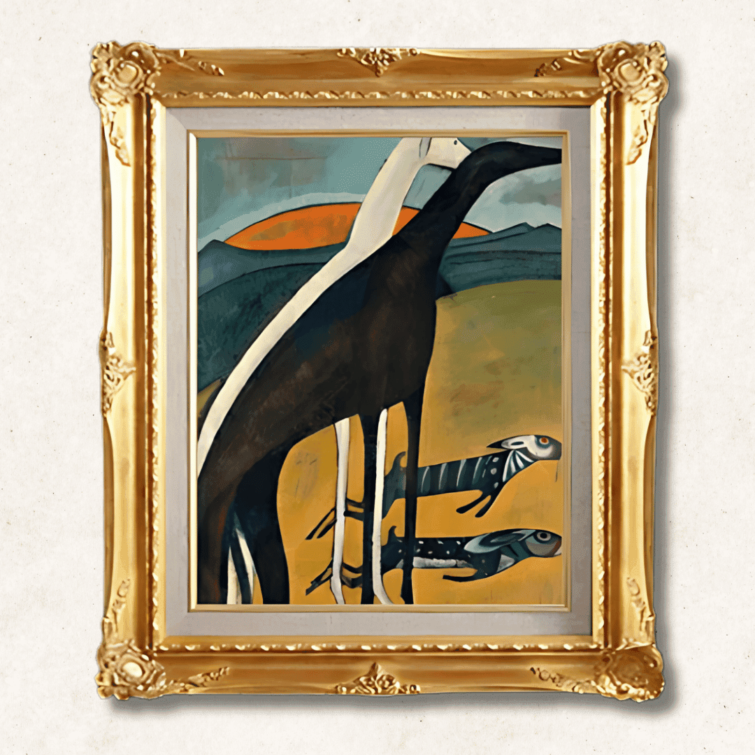 Amadeo de Souza-Cardoso <br>- Greyhound (Framed) - Galerie Eclat Art