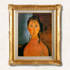 Amedeo Modigliani <br>- Portrait of a Young Girl with Braided Hair - Galerie Eclat Art