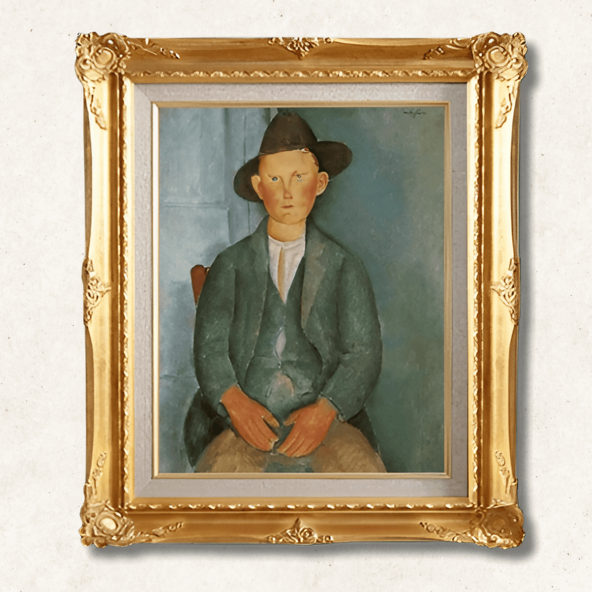 Amedeo Modigliani – Young Peasant | Framed Canvas - Galerie Eclat Art