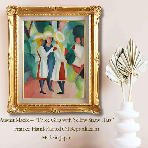 August Macke <br>- Three Girls in Yellow Hats - Galerie Eclat Art