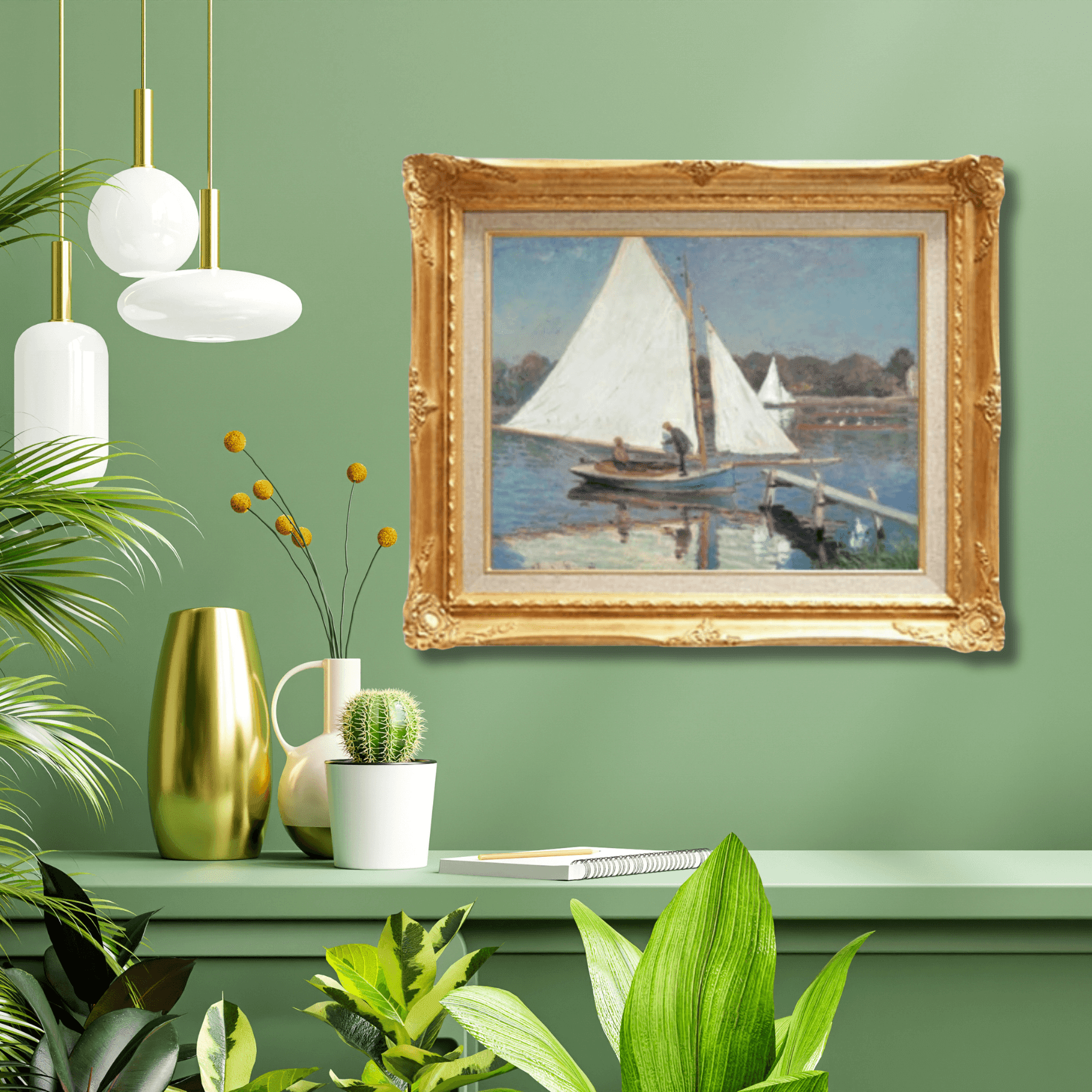 Claude Monet <br>-Boating at Argenteuil (Framed) - Galerie Eclat Art
