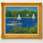 Claude Monet <br>- The Port at Argenteuil II - Galerie Eclat Art