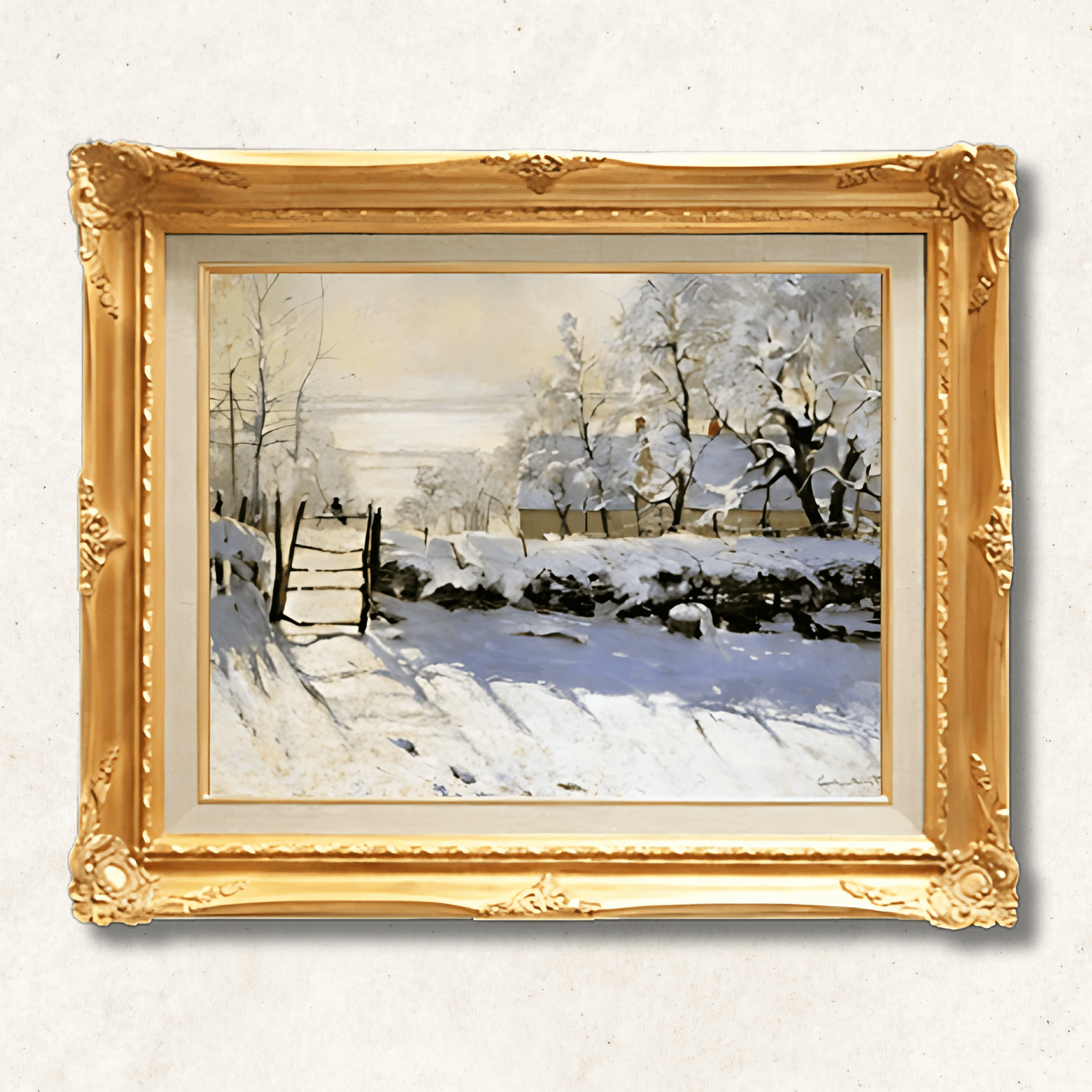 Claude Monet "The Magpie" Baroque Decorative Frame - Galerie Eclat Art