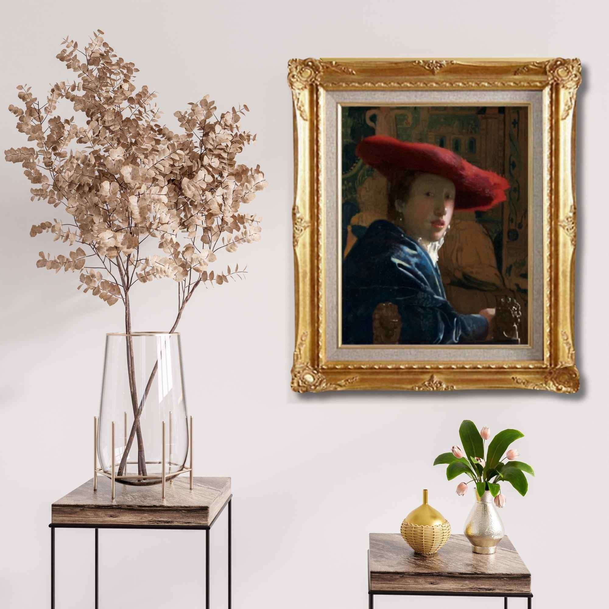 Elevate Your Space with the Girl with a Red Hat Reproduction - Hand-Painted Elegance - Galerie Eclat Art