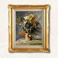Flowers in a Vase — Pierre-Auguste Renoir | c.1866 Impressionist Wildflower Masterpiece | Hand-Painted Oil Reproduction | Framed - Galerie Eclat Art