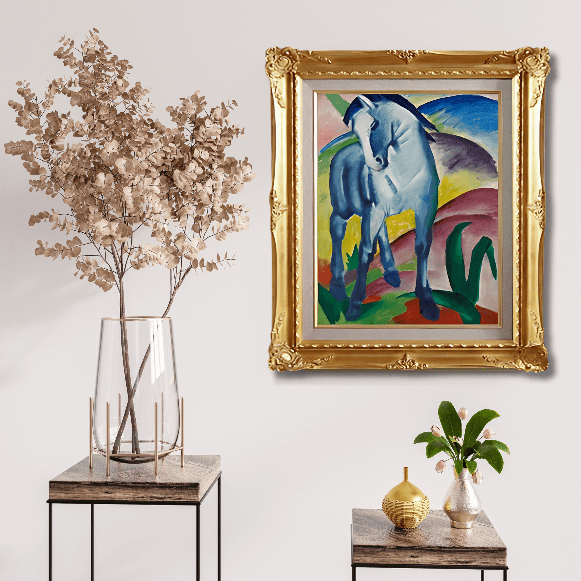 Franz Marc <br>- Blue Horse I (Framed) - Galerie Eclat Art