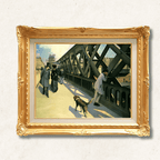 Gustave Caillebotte – Le Pont de l'Europe | Framed Canvas - Galerie Eclat Art