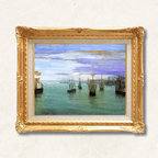 James McNeill Whistler – Crepuscule in Flesh Colour and Green: Valparaiso | Framed Canvas - Galerie Eclat Art