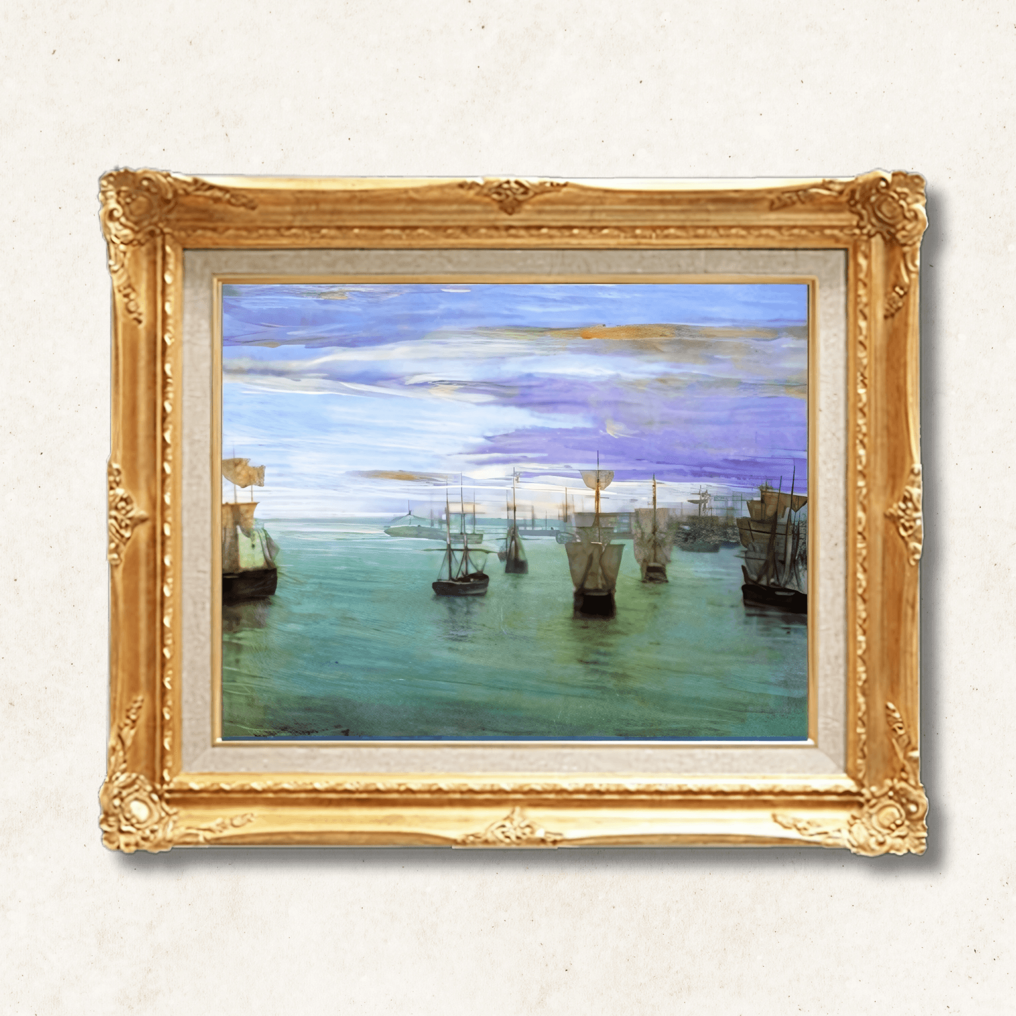 James McNeill Whistler – Crepuscule in Flesh Colour and Green: Valparaiso | Framed Canvas - Galerie Eclat Art
