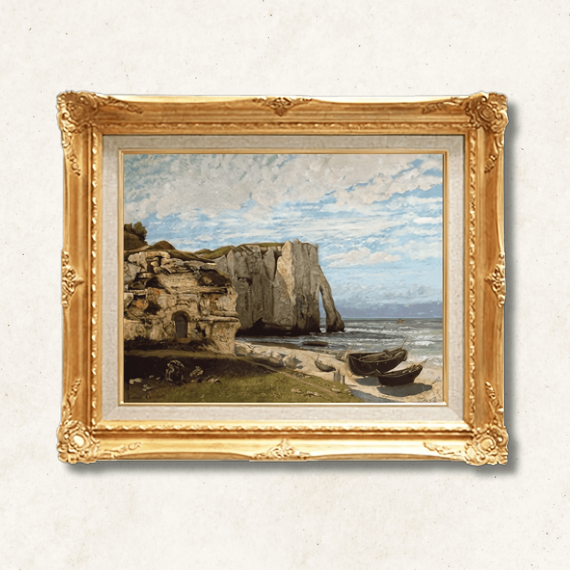 Jean-François Millet – The Cliffs at Gréville | Framed Canvas | Made in Japan - Galerie Eclat Art