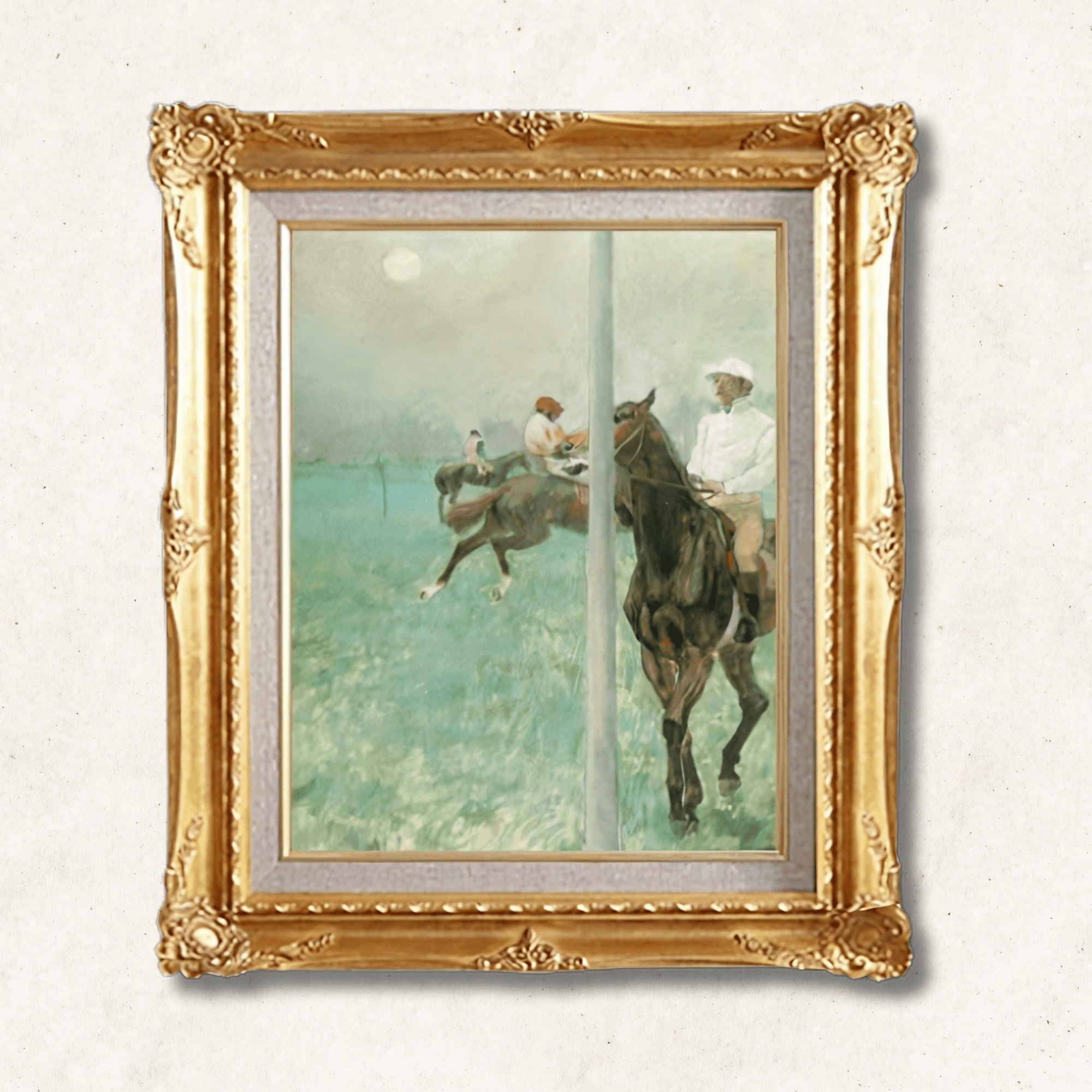 Jockeys before the Race — Edgar Degas | c.1878–79 Impressionist Masterpiece | Hand-Painted Oil Reproduction | Framed - Galerie Eclat Art
