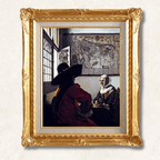 Johannes Vermeer <br>- Officer and Laughing Girl - Galerie Eclat Art