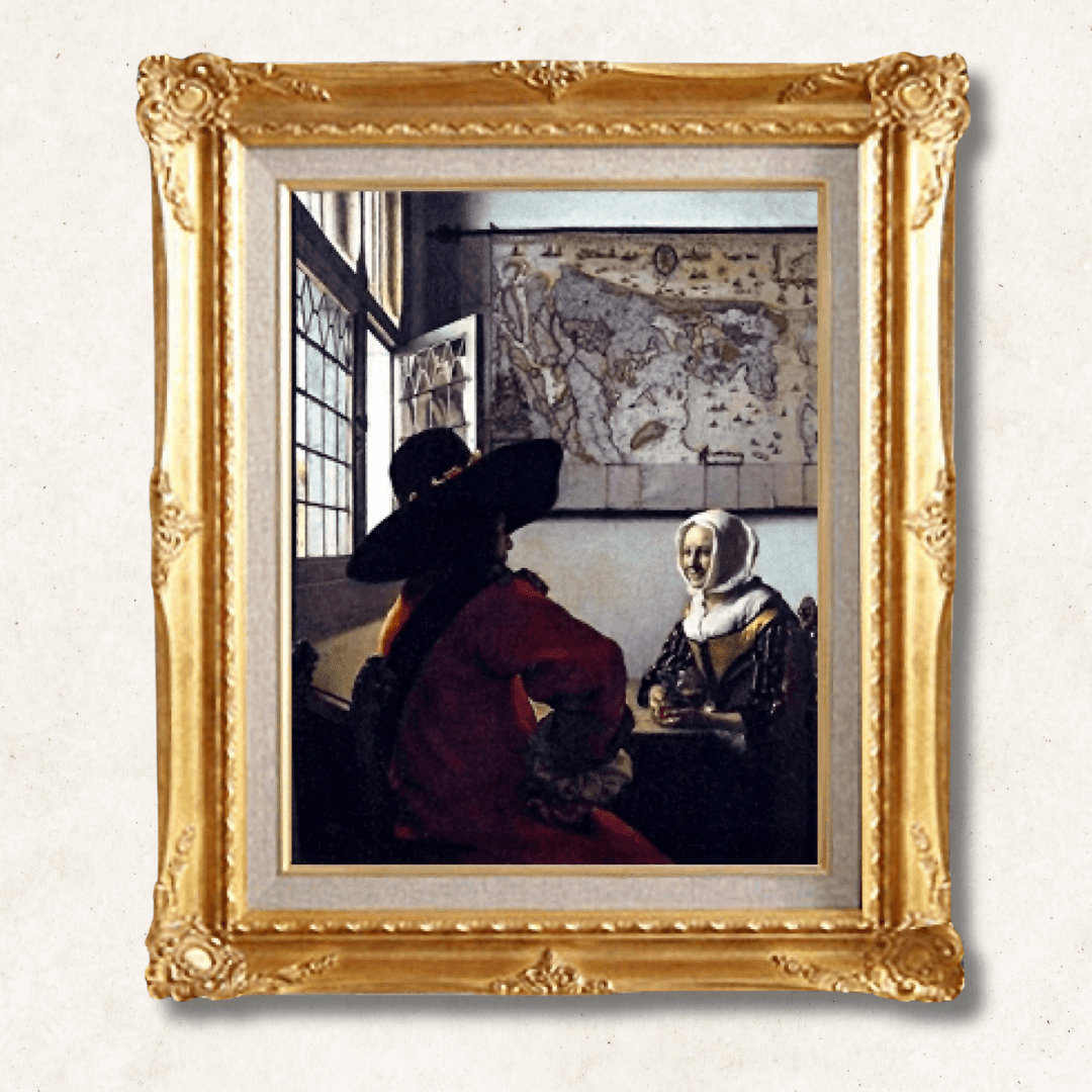Johannes Vermeer <br>- Officer and Laughing Girl - Galerie Eclat Art