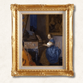 Johannes Vermeer <br>- Seated Woman at a Virginal - Galerie Eclat Art