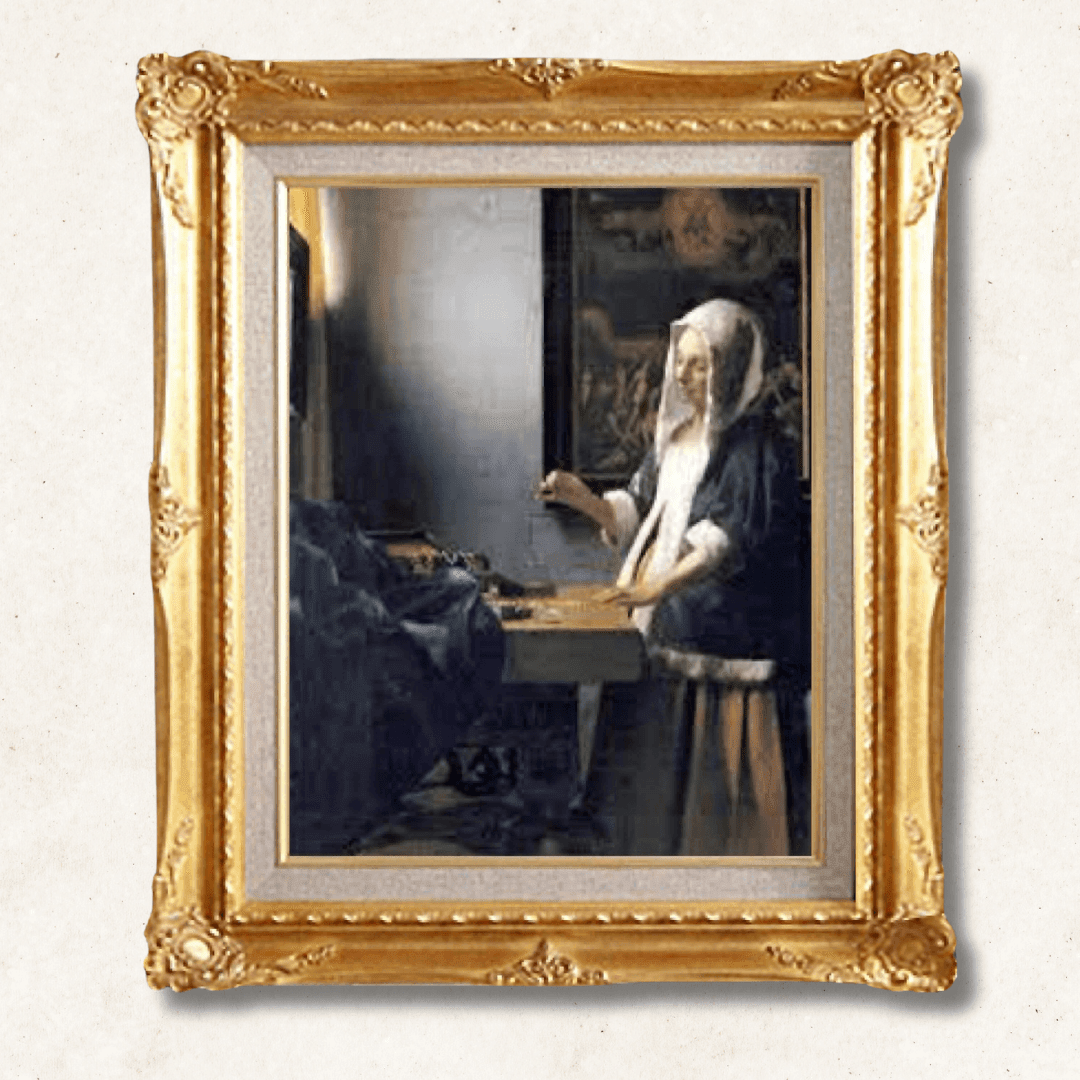 Johannes Vermeer <br>- Woman Holding a Balance - Galerie Eclat Art