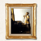 Johannes Vermeer <br>- Woman with a Pearl Necklace - Galerie Eclat Art