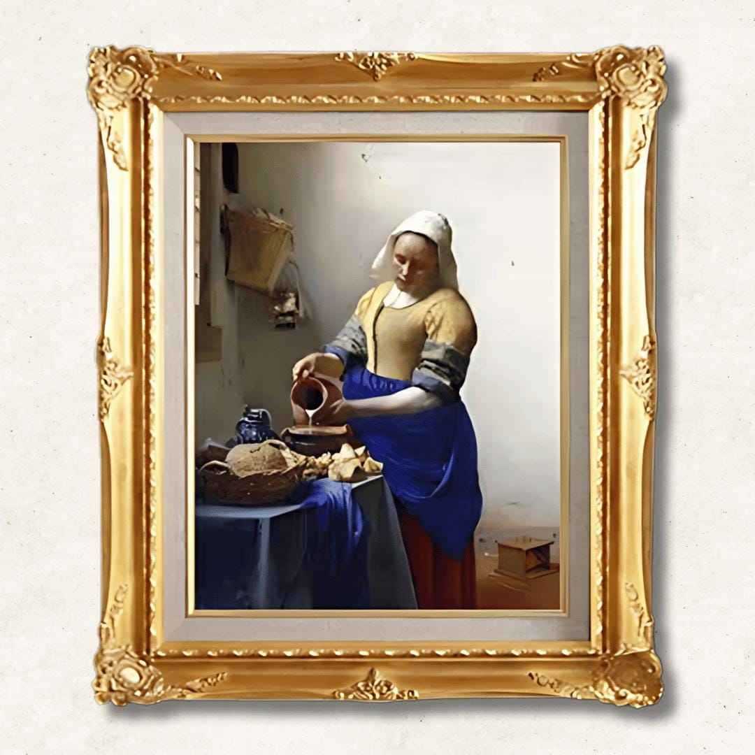 Johannes Vermeer — The Milkmaid - Galerie Eclat Art