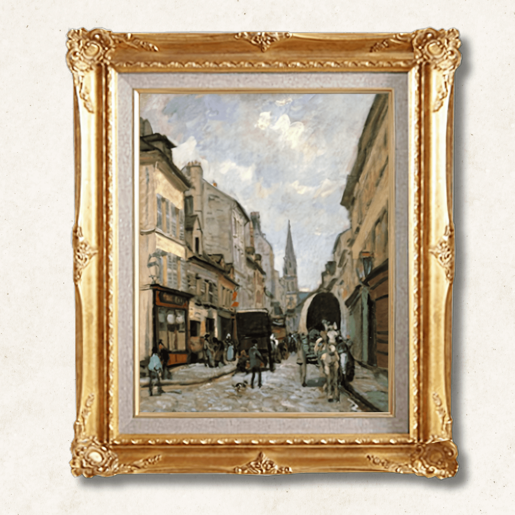 La Rue de la Bavolle à Honfleur — Claude Monet | 1864 Impressionist Masterpiece | Hand-Painted Oil Reproduction | Framed - Galerie Eclat Art