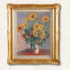 Monet "Bouquet of Sunflowers" Hand-Painted Oil Reproduction | Framed Canvas - Galerie Eclat Art