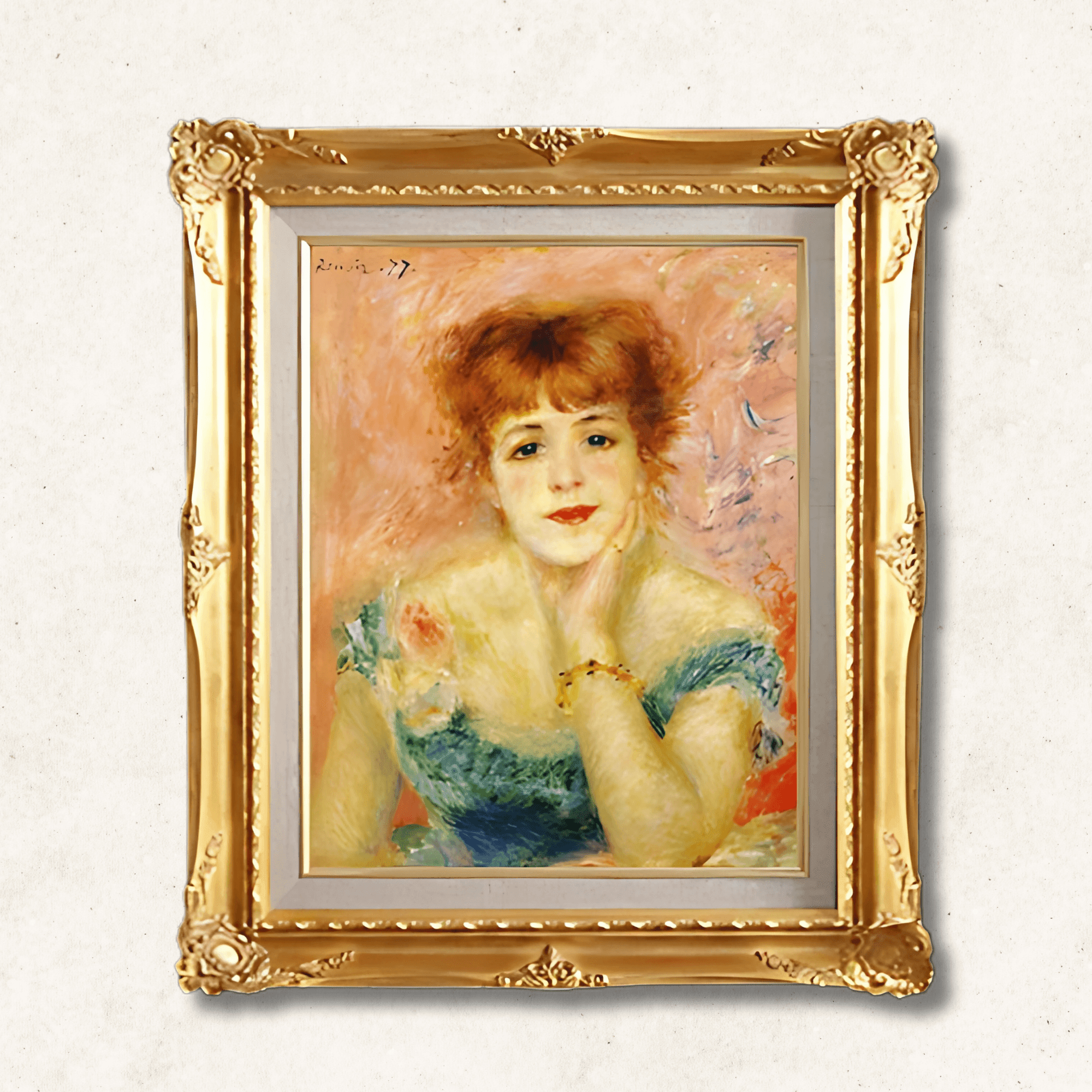 Pierre-Auguste Renoir – Portrait of Jeanne Samary | Framed Canvas - Galerie Eclat Art