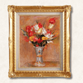 Renoir "Tulips" Hand-Painted Oil Reproduction | Framed Canvas - Galerie Eclat Art